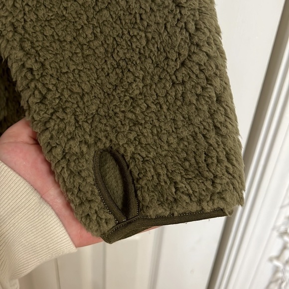 “EZ” by Nina Leonard - Green Fluffy Sherpa Jacket Size Large NWT - Picture 8 of 11